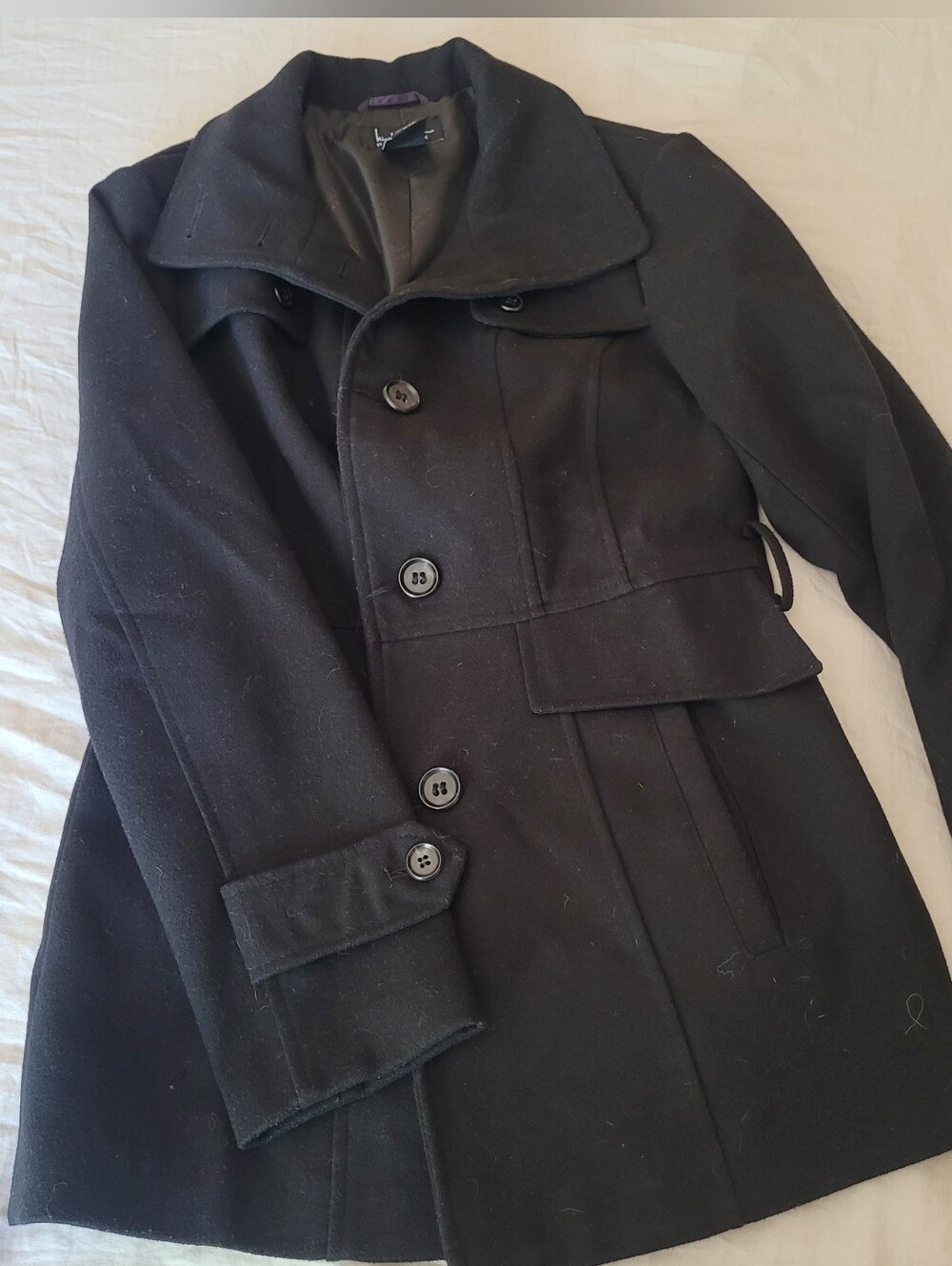 Women’s Black Peacoat Jacket